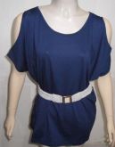 Blusa Azul- Não acompanha cinto