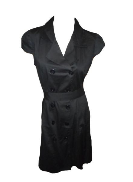 Vestido Preto 2 colunas de botões