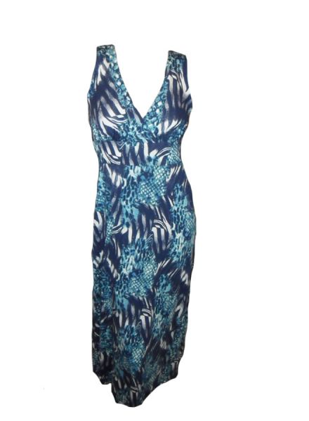 Vestido Azul Florido